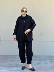 Müslin Gömlek Takım Rs-090 Siyah