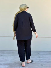 Müslin Gömlek Takım Rs-090 Siyah