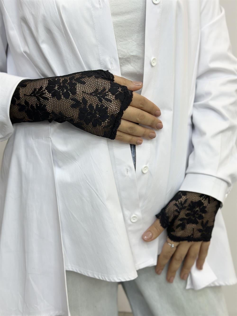 Parmak Geçirmeli Tül Kolluk