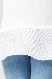 Penye Piliseli İçlik Beyaz