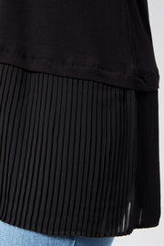 Penye Piliseli İçlik Siyah