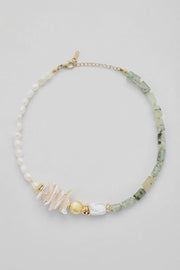 Prehnit & İnci Denge Kolyesi