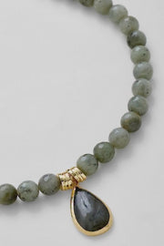 Labradorit Damla Denge Kolyesi