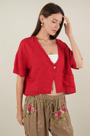 Rose Model Bağlamalı Keten Pantolon Camel