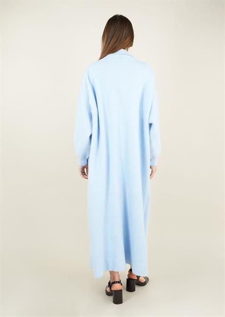 Sakal İplik Model Uzun Hırka Mavi