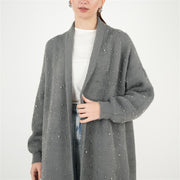 Serpme Taş Angora Hırka Füme