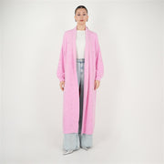 Serpme Taş Angora Hırka Pembe