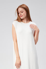 Tam Boy Sıfır Kol Penye İçlik Beyaz