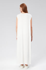 Tam Boy Sıfır Kol Penye İçlik Beyaz