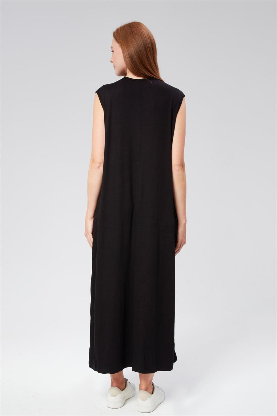 Tam Boy Sıfır Kol Penye İçlik Siyah