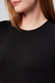 Tam Boy Sıfır Kol Penye İçlik Siyah