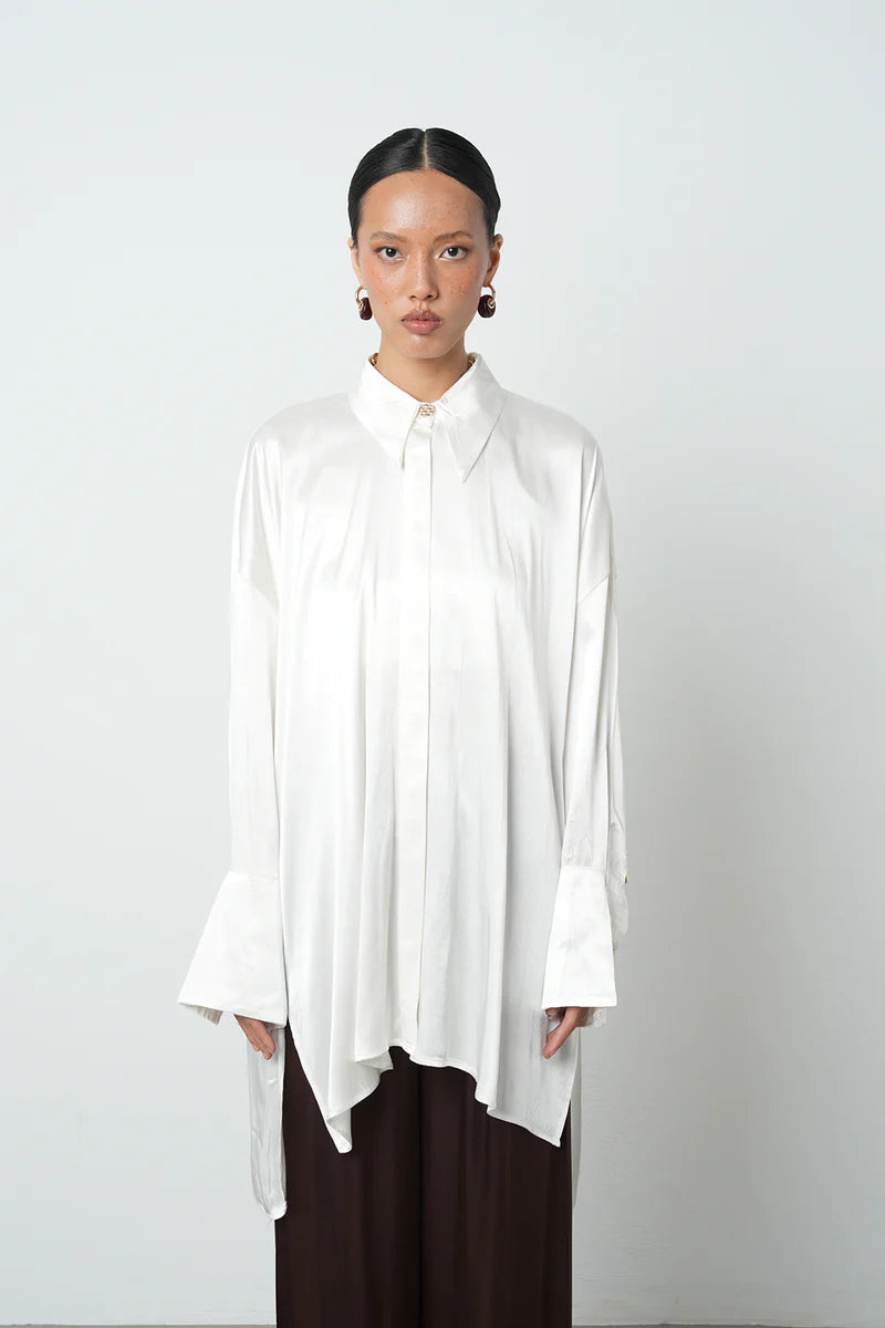 Asimetrik Kesim Tunik Gömlek - 34721