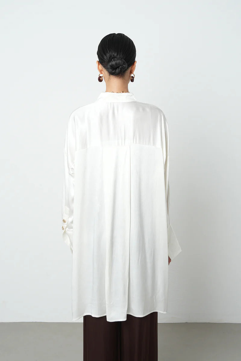 Asimetrik Kesim Tunik Gömlek - 34721