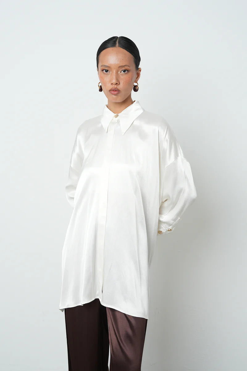 Asimetrik Kesim Tunik Gömlek - 34721